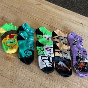 Novelty Character Adult Low-Cut Socks - NWOT